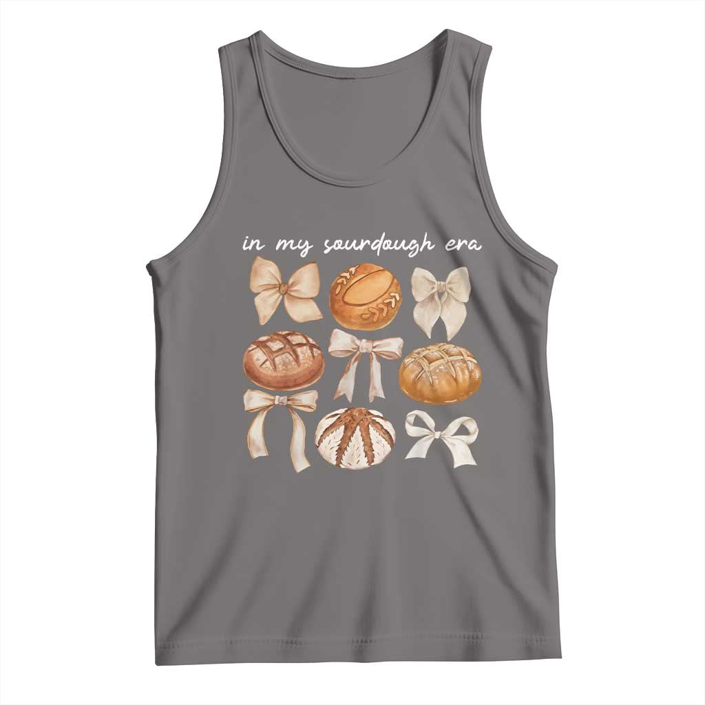 In My Sourdough Era Tank Top Coquette Bows Baking Bread Lover TS14 Deep Heather Print Your Wear