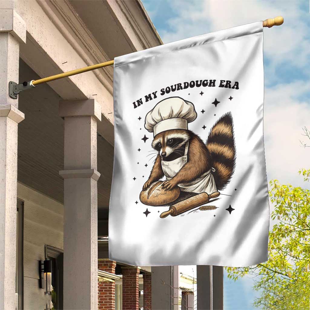 In My Sourdough Era Garden Flag Funny Raccoon Baker TS14 Print Your Wear