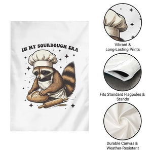 In My Sourdough Era Garden Flag Funny Raccoon Baker TS14 Print Your Wear