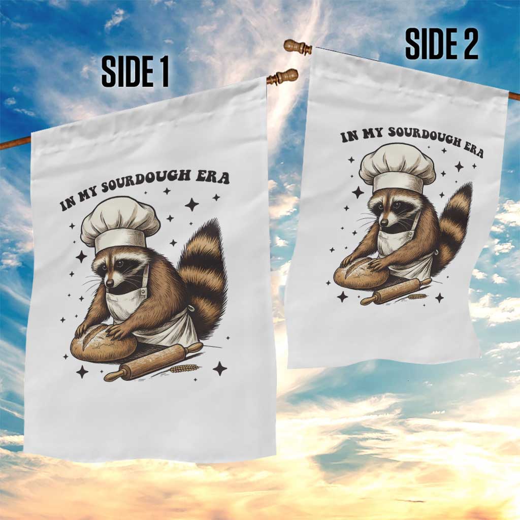 In My Sourdough Era Garden Flag Funny Raccoon Baker TS14 Print Your Wear