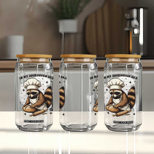 In My Sourdough Era Glass Can Funny Raccoon Baker TS14 Print Your Wear