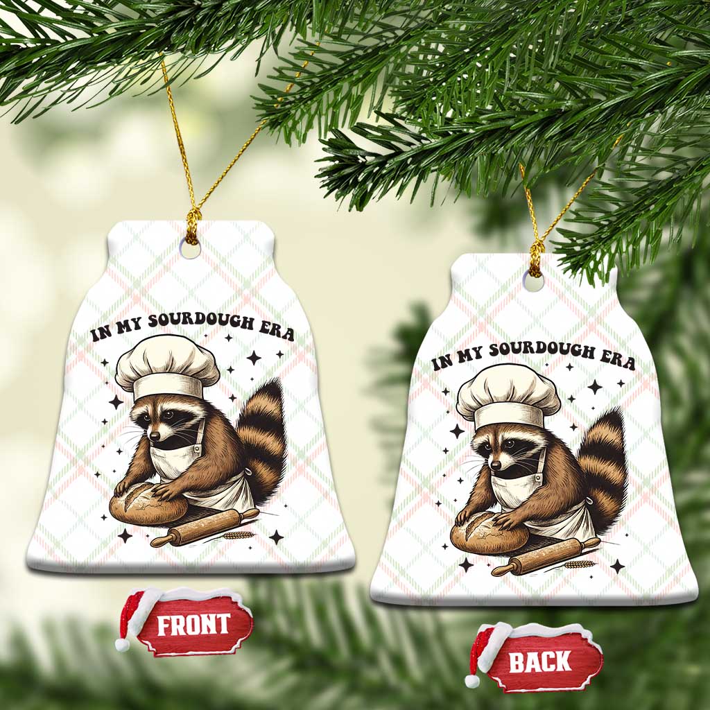 In My Sourdough Era Ceramic Ornament Funny Raccoon Baker TS14 Print Your Wear