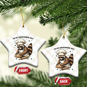 In My Sourdough Era Ceramic Ornament Funny Raccoon Baker TS14 Print Your Wear