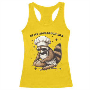 In My Sourdough Era Racerback Tank Top Funny Raccoon Baker TS14 Daisy Print Your Wear