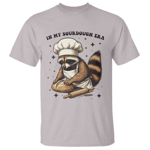 In My Sourdough Era T Shirt Funny Raccoon Baker TS14 Ice Gray Print Your Wear