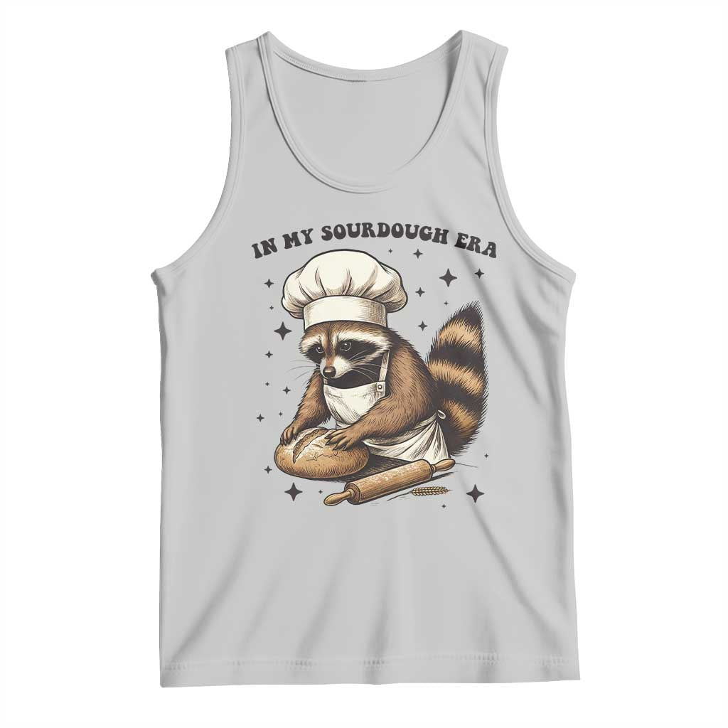 In My Sourdough Era Tank Top Funny Raccoon Baker TS14 Ash Print Your Wear