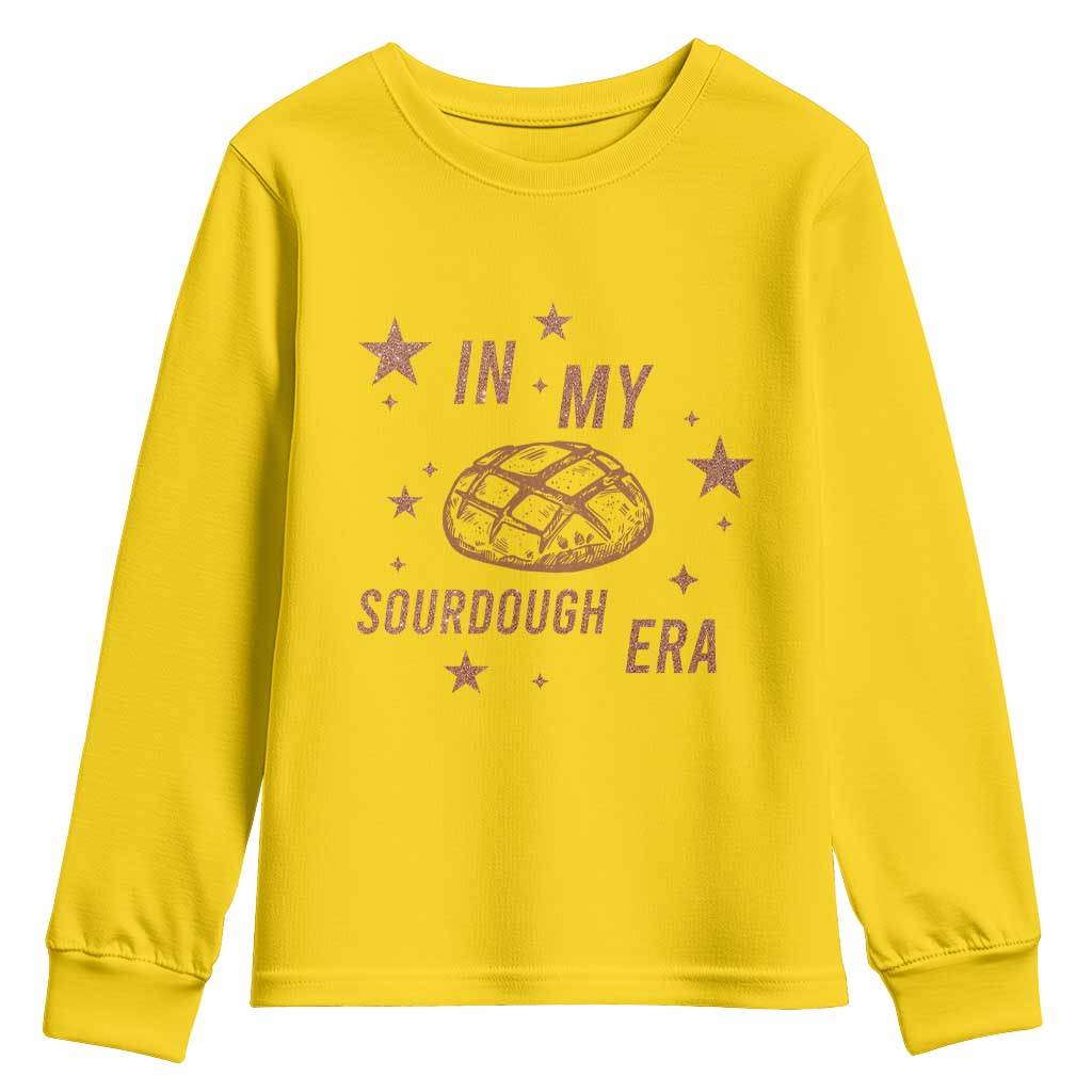 In My Sourdough Era Youth Sweatshirt Funny Baking Bread Lover TS14 Daisy Print Your Wear