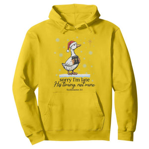 Christian Goose Hoodie Sorry I Am Late His Timing Not Mine TS14 Daisy Print Your Wear