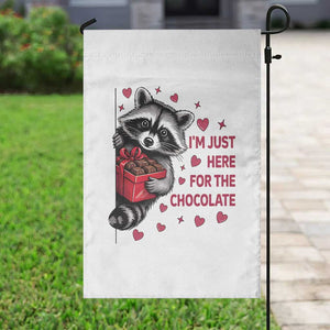 Valentine Racoon Trash Panda Garden Flag I'm Just Here For The Chocolate TS14 Print Your Wear