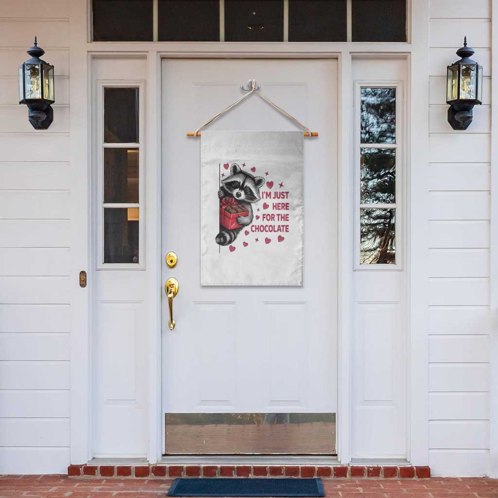 Valentine Racoon Trash Panda Garden Flag I'm Just Here For The Chocolate TS14 Print Your Wear