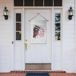 Valentine Racoon Trash Panda Garden Flag I'm Just Here For The Chocolate TS14 Print Your Wear