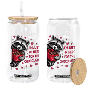 Valentine Racoon Trash Panda Glass Can I'm Just Here For The Chocolate TS14 Print Your Wear