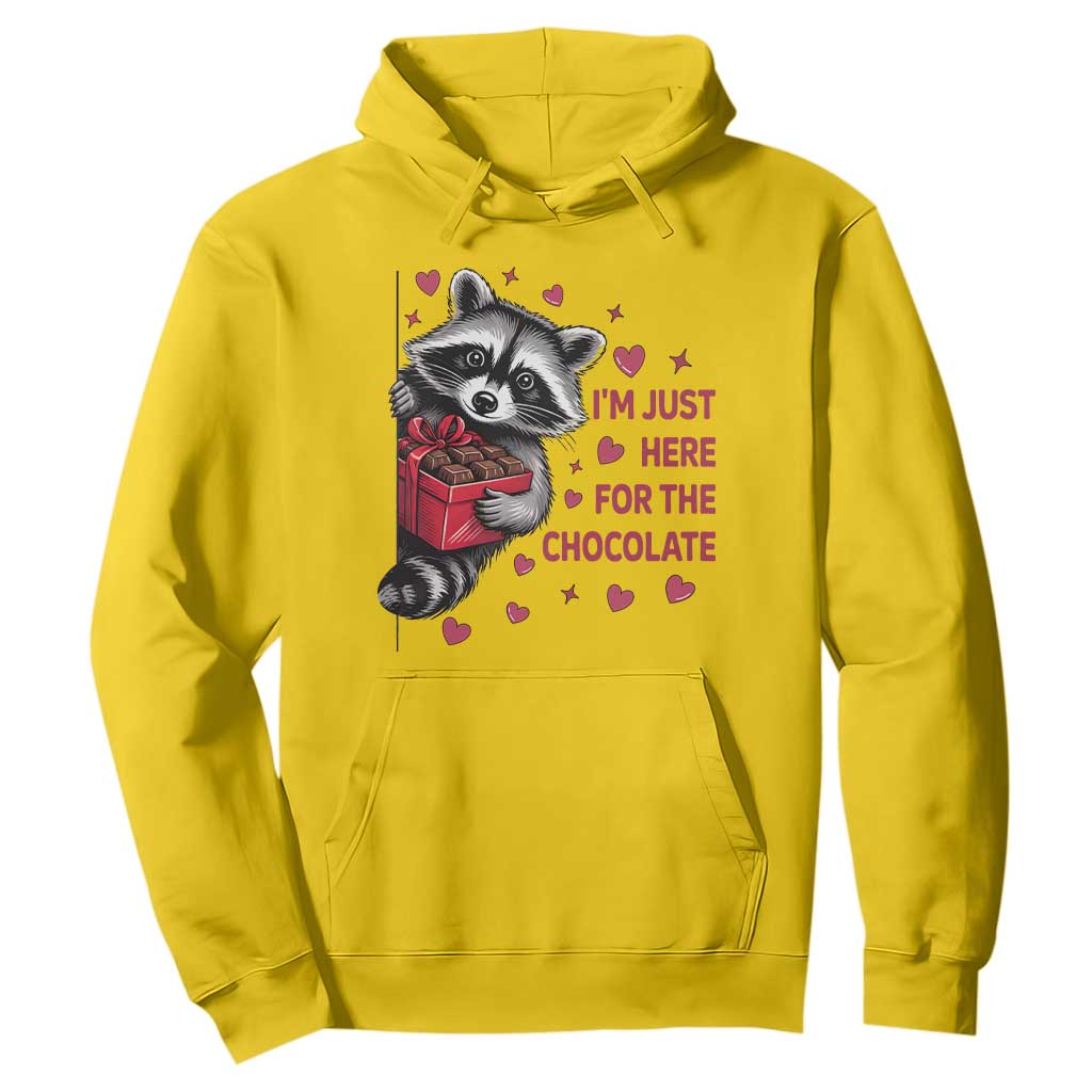 Valentine Racoon Trash Panda Hoodie I'm Just Here For The Chocolate TS14 Daisy Print Your Wear