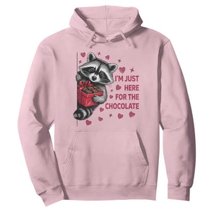 Valentine Racoon Trash Panda Hoodie I'm Just Here For The Chocolate TS14 Light Pink Print Your Wear