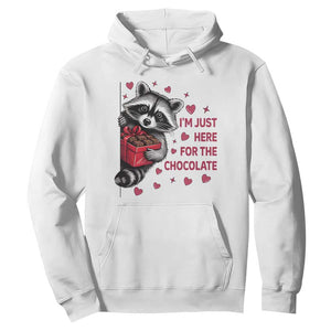 Valentine Racoon Trash Panda Hoodie I'm Just Here For The Chocolate TS14 White Print Your Wear