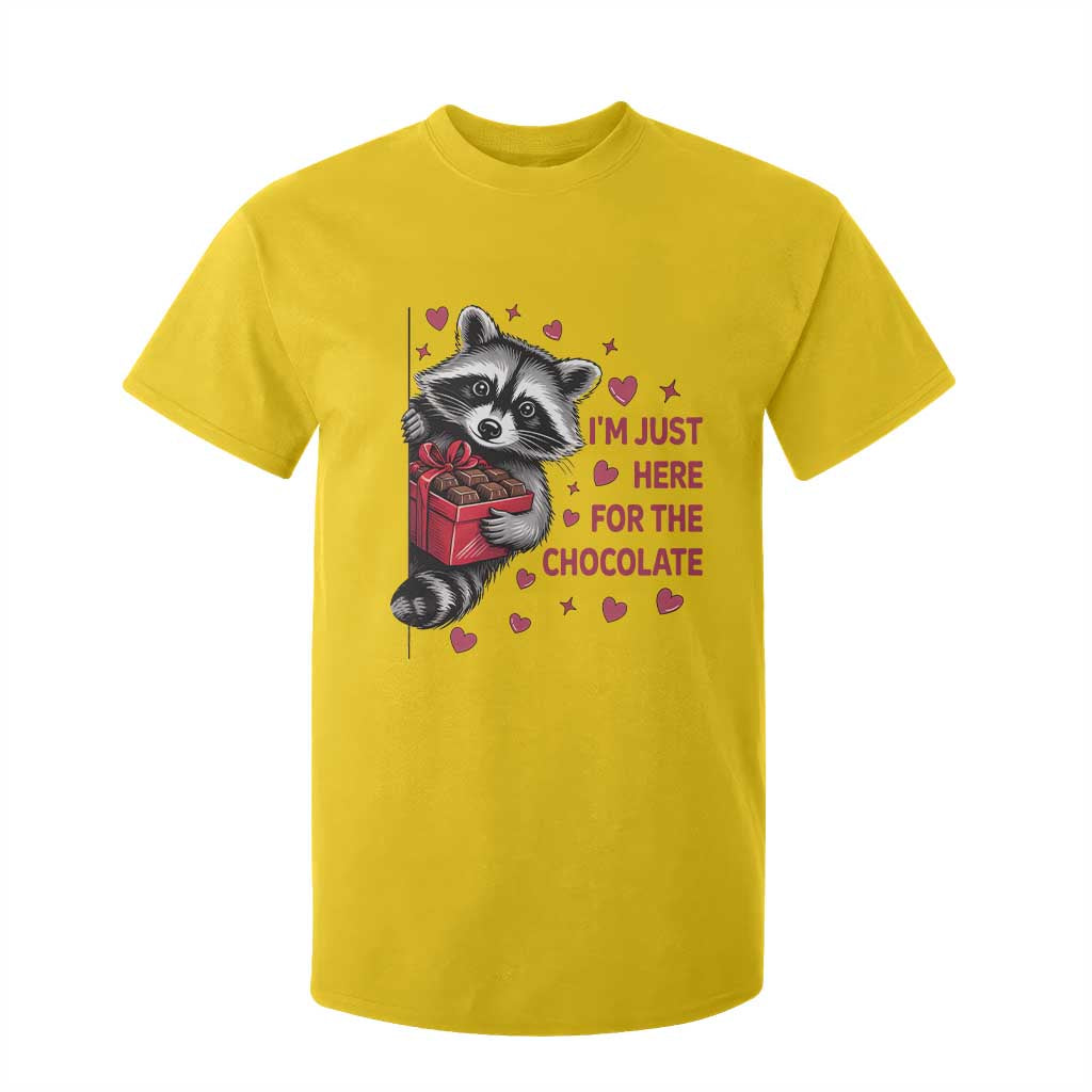 Valentine Racoon Trash Panda T Shirt For Kid I'm Just Here For The Chocolate TS14 Daisy Print Your Wear