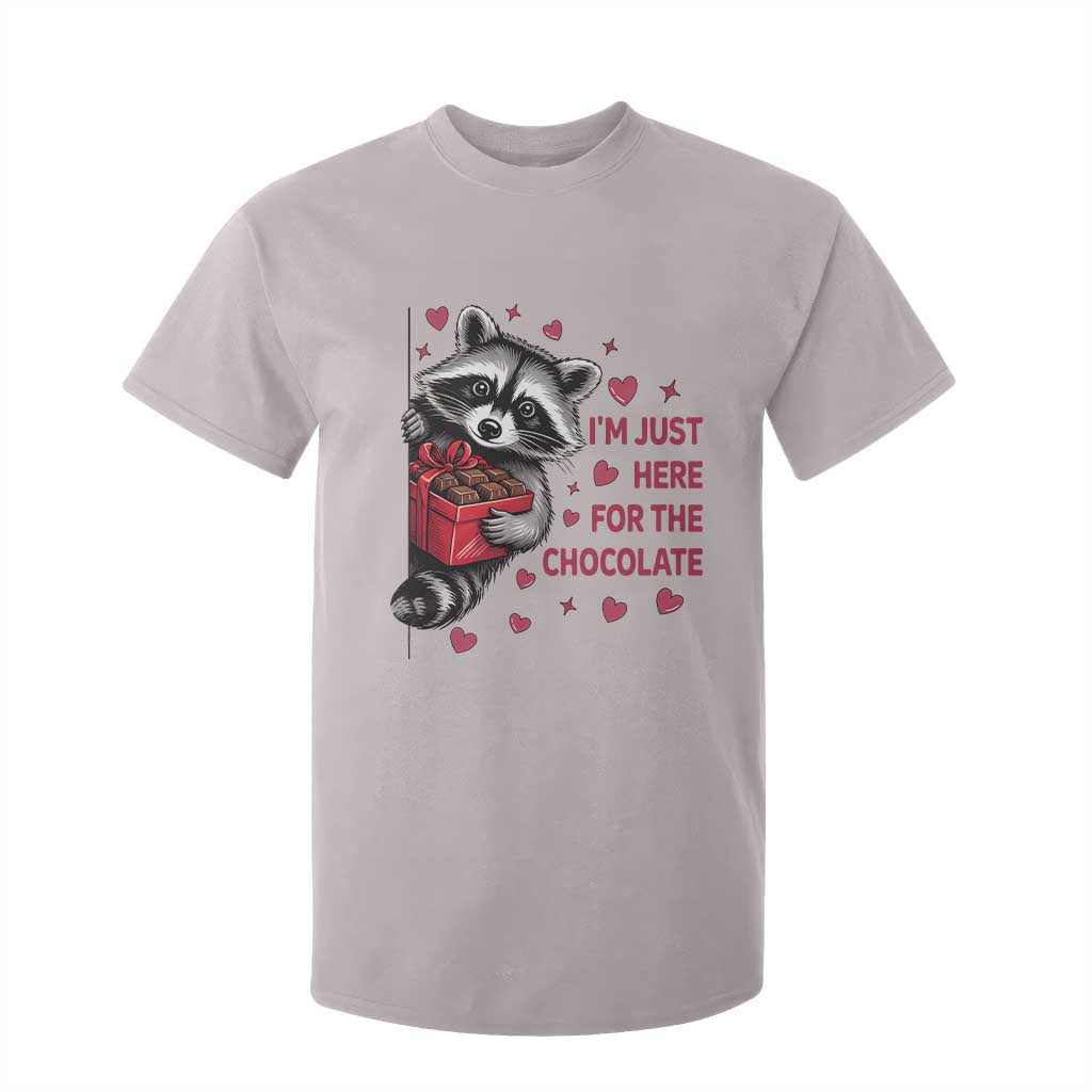 Valentine Racoon Trash Panda T Shirt For Kid I'm Just Here For The Chocolate TS14 Ice Gray Print Your Wear