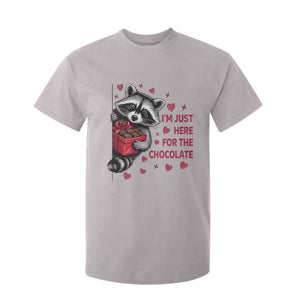 Valentine Racoon Trash Panda T Shirt For Kid I'm Just Here For The Chocolate TS14 Ice Gray Print Your Wear