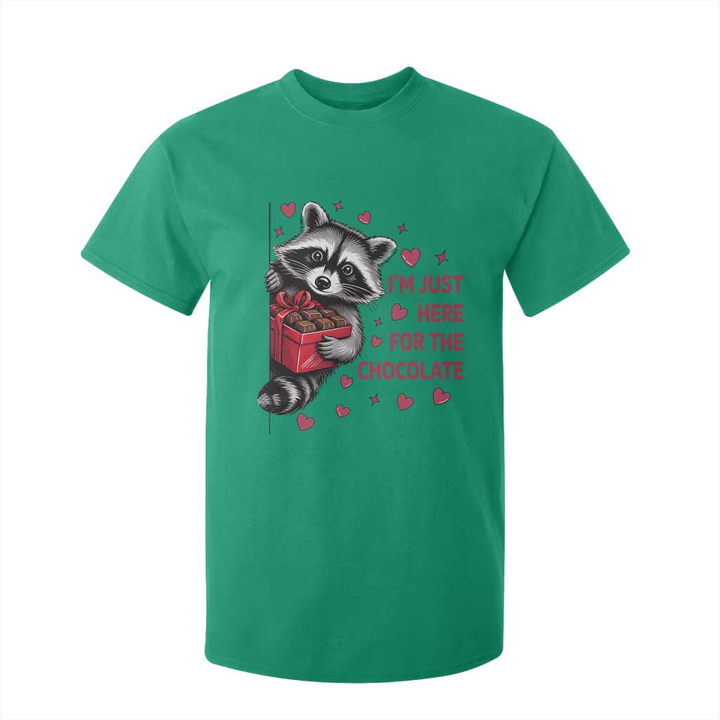 Valentine Racoon Trash Panda T Shirt For Kid I'm Just Here For The Chocolate TS14 Irish Green Print Your Wear