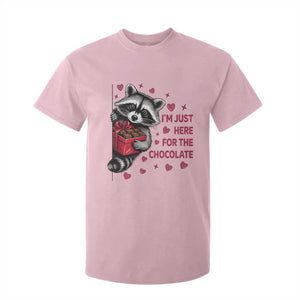 Valentine Racoon Trash Panda T Shirt For Kid I'm Just Here For The Chocolate TS14 Light Pink Print Your Wear