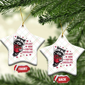 Valentine Racoon Trash Panda Ceramic Ornament I'm Just Here For The Chocolate TS14 Print Your Wear