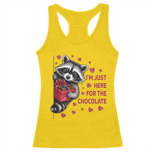 Valentine Racoon Trash Panda Racerback Tank Top I'm Just Here For The Chocolate TS14 Daisy Print Your Wear
