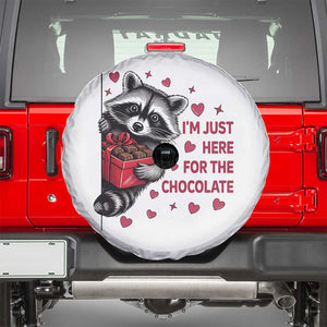 Valentine Racoon Trash Panda Spare Tire Cover I'm Just Here For The Chocolate TS14 White Print Your Wear