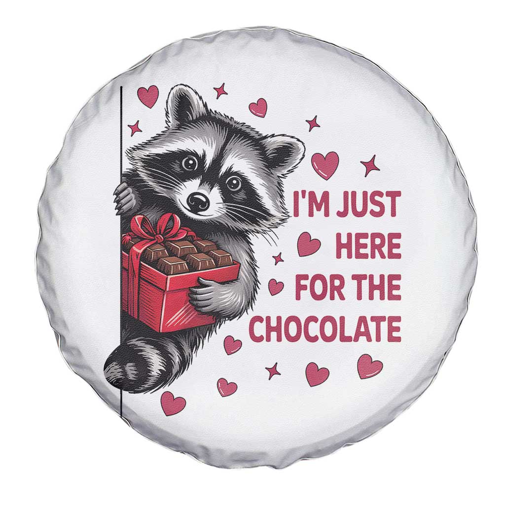 Valentine Racoon Trash Panda Spare Tire Cover I'm Just Here For The Chocolate TS14 Print Your Wear