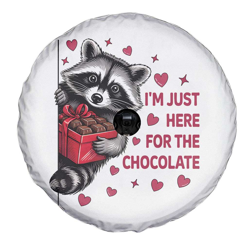 Valentine Racoon Trash Panda Spare Tire Cover I'm Just Here For The Chocolate TS14 Print Your Wear