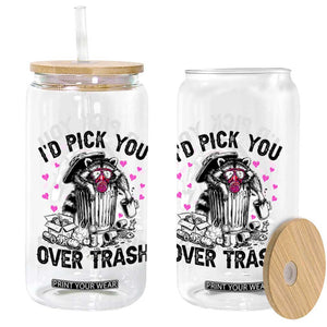 Valentine Racoon Trash Panda Glass Can I Would Pick You Over Trash TS14 Print Your Wear