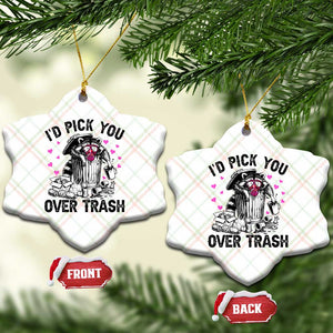 Valentine Racoon Trash Panda Ceramic Ornament I Would Pick You Over Trash TS14 Print Your Wear