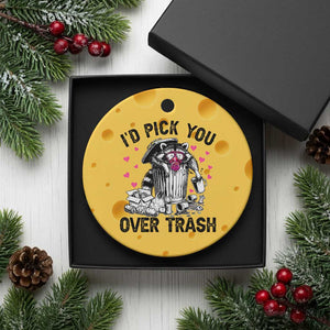 Valentine Racoon Trash Panda Ceramic Ornament I Would Pick You Over Trash TS14 1pc Yellow Cheese Print Your Wear