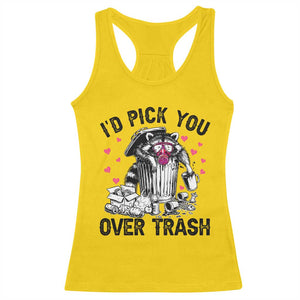 Valentine Racoon Trash Panda Racerback Tank Top I Would Pick You Over Trash TS14 Daisy Print Your Wear