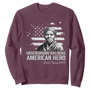 Harriet Tubman Sweatshirt Underground Railroad American Hero History TS14 Maroon Print Your Wear