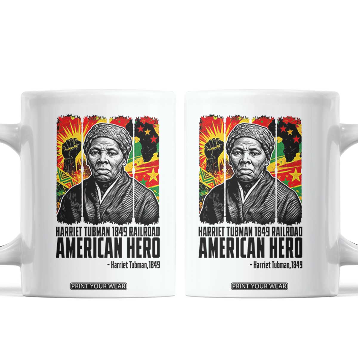 Harriet Tubman Black History Month Coffee Mug Underground Railroad American Hero History TS14 White Print Your Wear