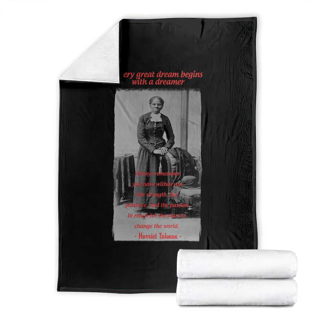 Harriet Tubman Throw Blanket Black History Month TS14 Black Print Your Wear