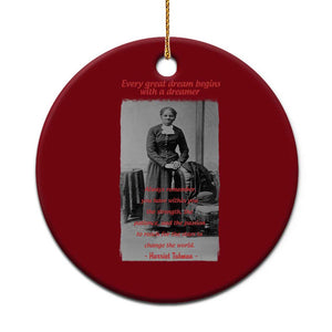 Harriet Tubman Ceramic Ornament Black History Month TS14 1pc Red Print Your Wear