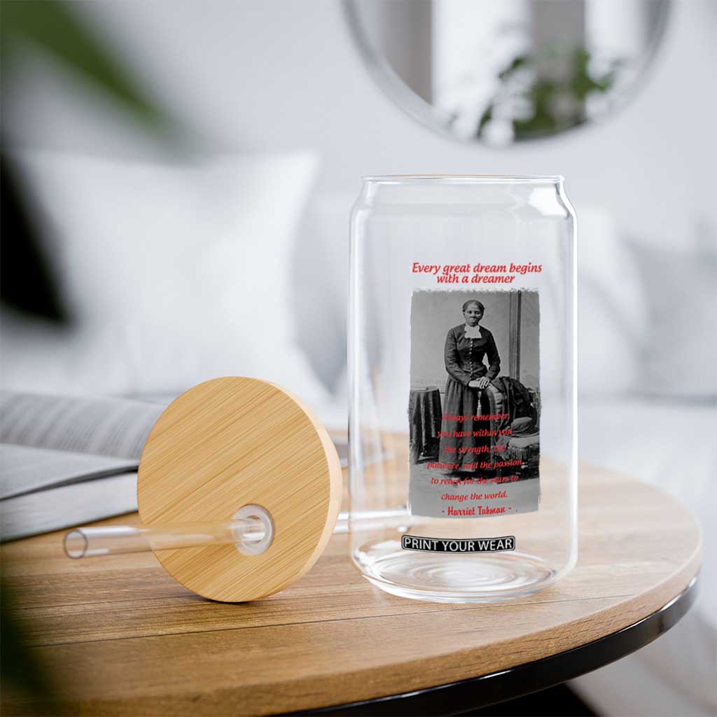 Harriet Tubman Glass Can Black History Month TS14 Print Your Wear
