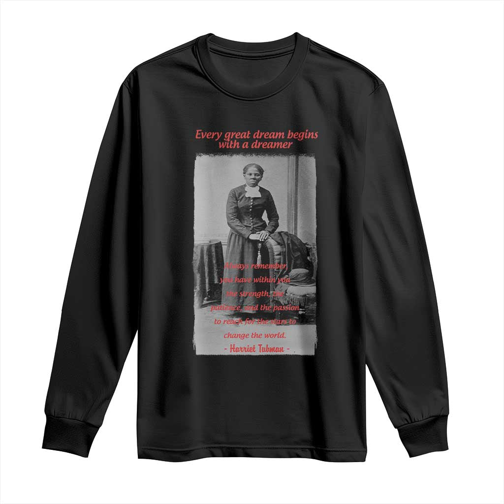 Harriet Tubman Long Sleeve Shirt Black History Month TS14 Black Print Your Wear