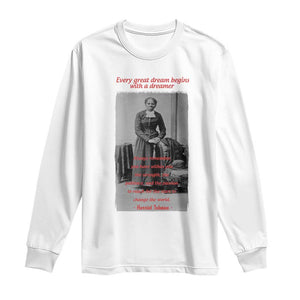 Harriet Tubman Long Sleeve Shirt Black History Month TS14 White Print Your Wear