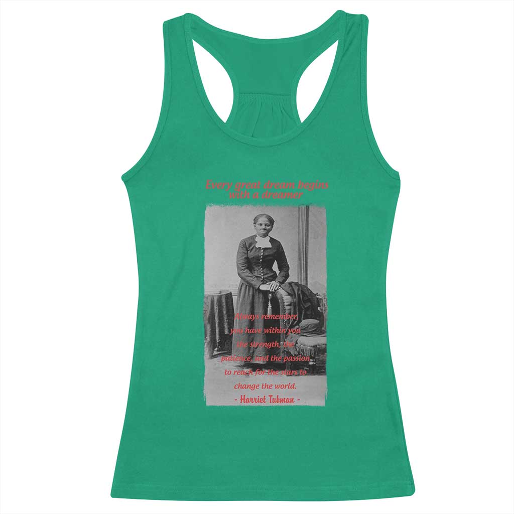 Harriet Tubman Racerback Tank Top Black History Month TS14 Irish Green Print Your Wear
