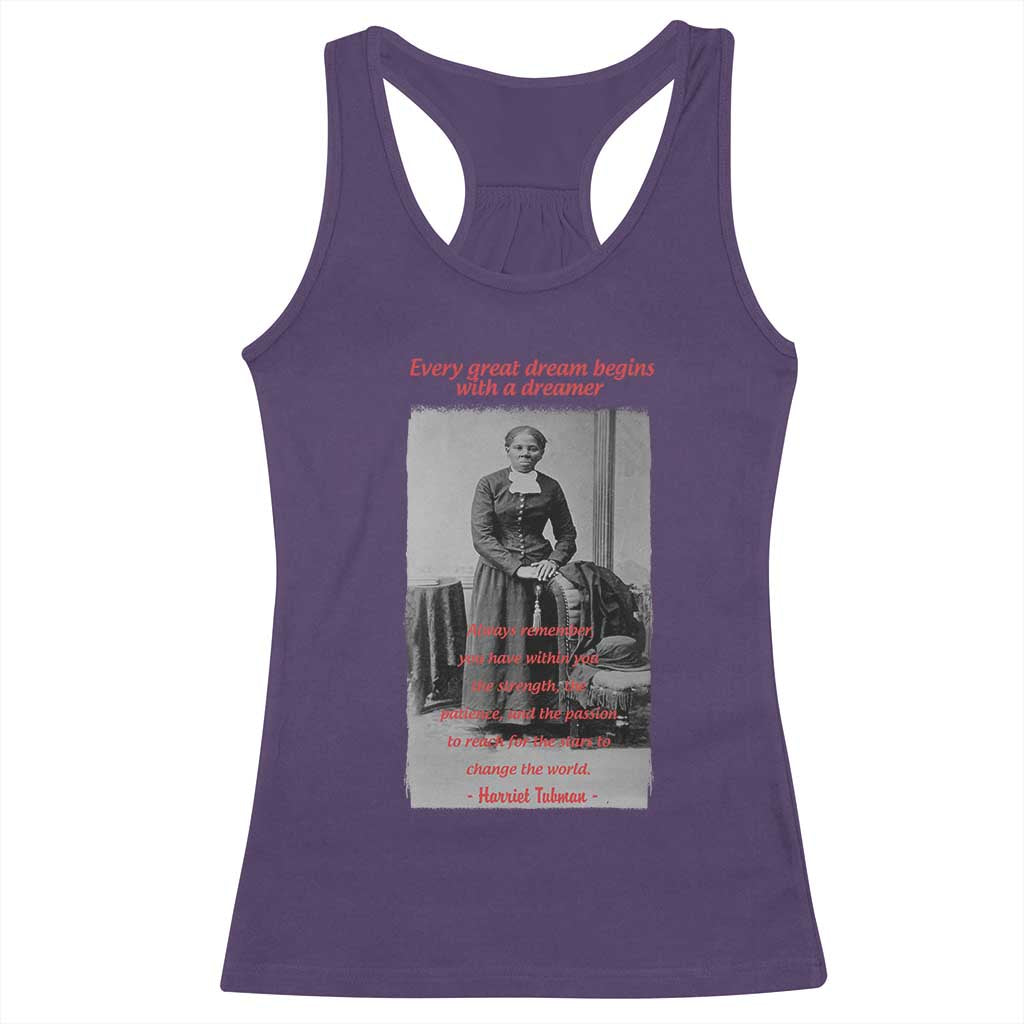 Harriet Tubman Racerback Tank Top Black History Month TS14 Purple Print Your Wear