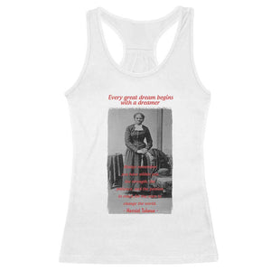 Harriet Tubman Racerback Tank Top Black History Month TS14 White Print Your Wear