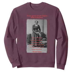 Harriet Tubman Sweatshirt Black History Month TS14 Maroon Print Your Wear