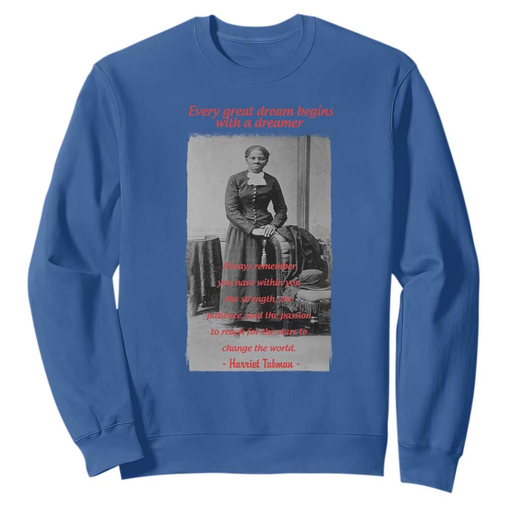 Harriet Tubman Sweatshirt Black History Month TS14 Royal Blue Print Your Wear