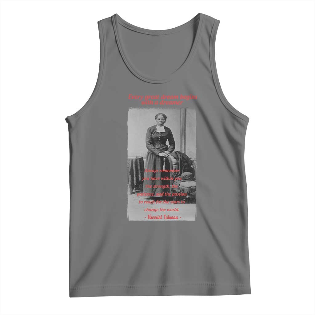 Harriet Tubman Tank Top Black History Month TS14 Black Heather Print Your Wear