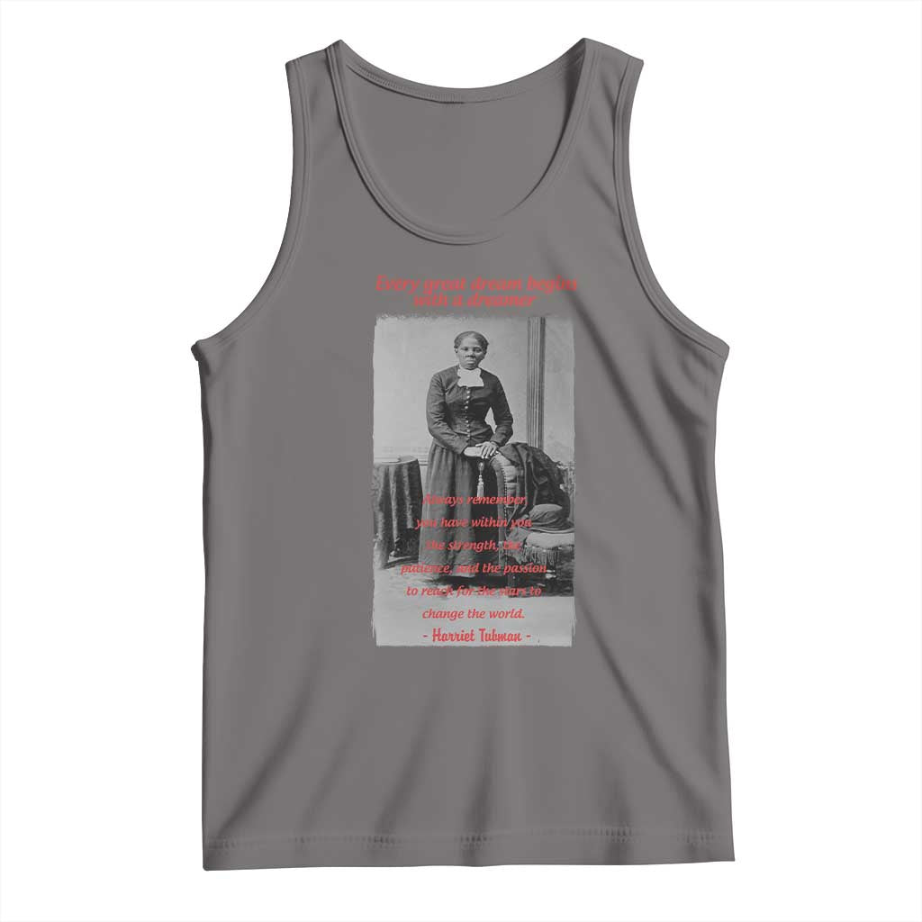 Harriet Tubman Tank Top Black History Month TS14 Deep Heather Print Your Wear