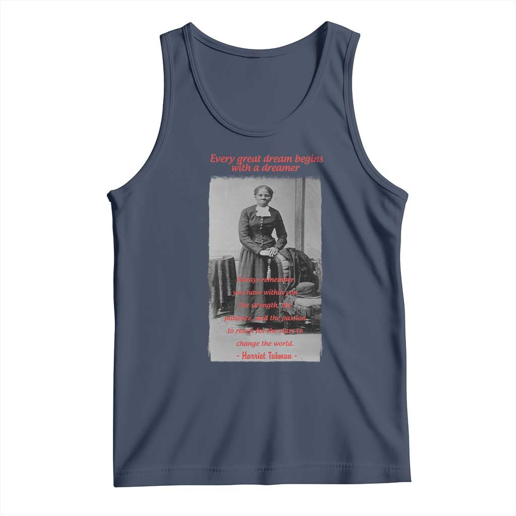 Harriet Tubman Tank Top Black History Month TS14 Navy Print Your Wear
