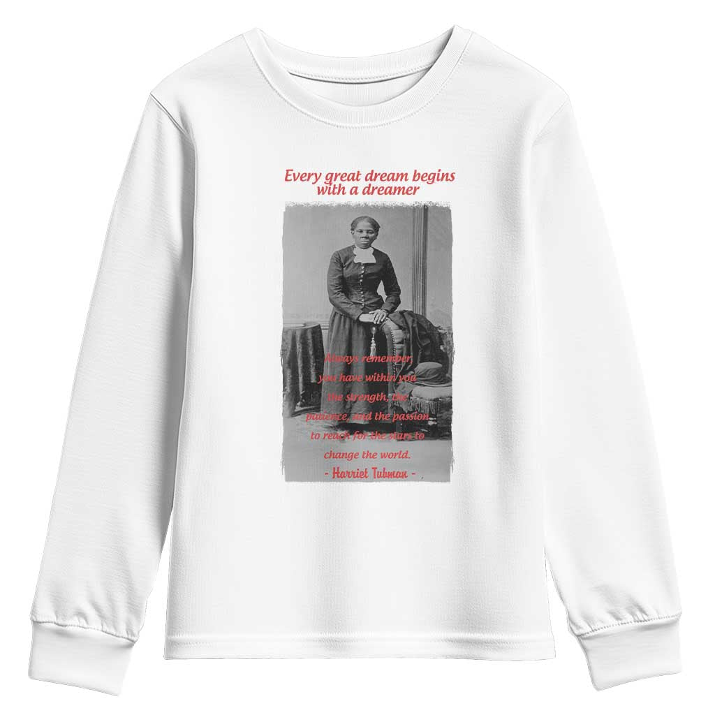 Harriet Tubman Youth Sweatshirt Black History Month TS14 White Print Your Wear