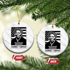 Harriet Tubman Quote Ceramic Ornament Black History Month TS14 1pc White Marble Print Your Wear